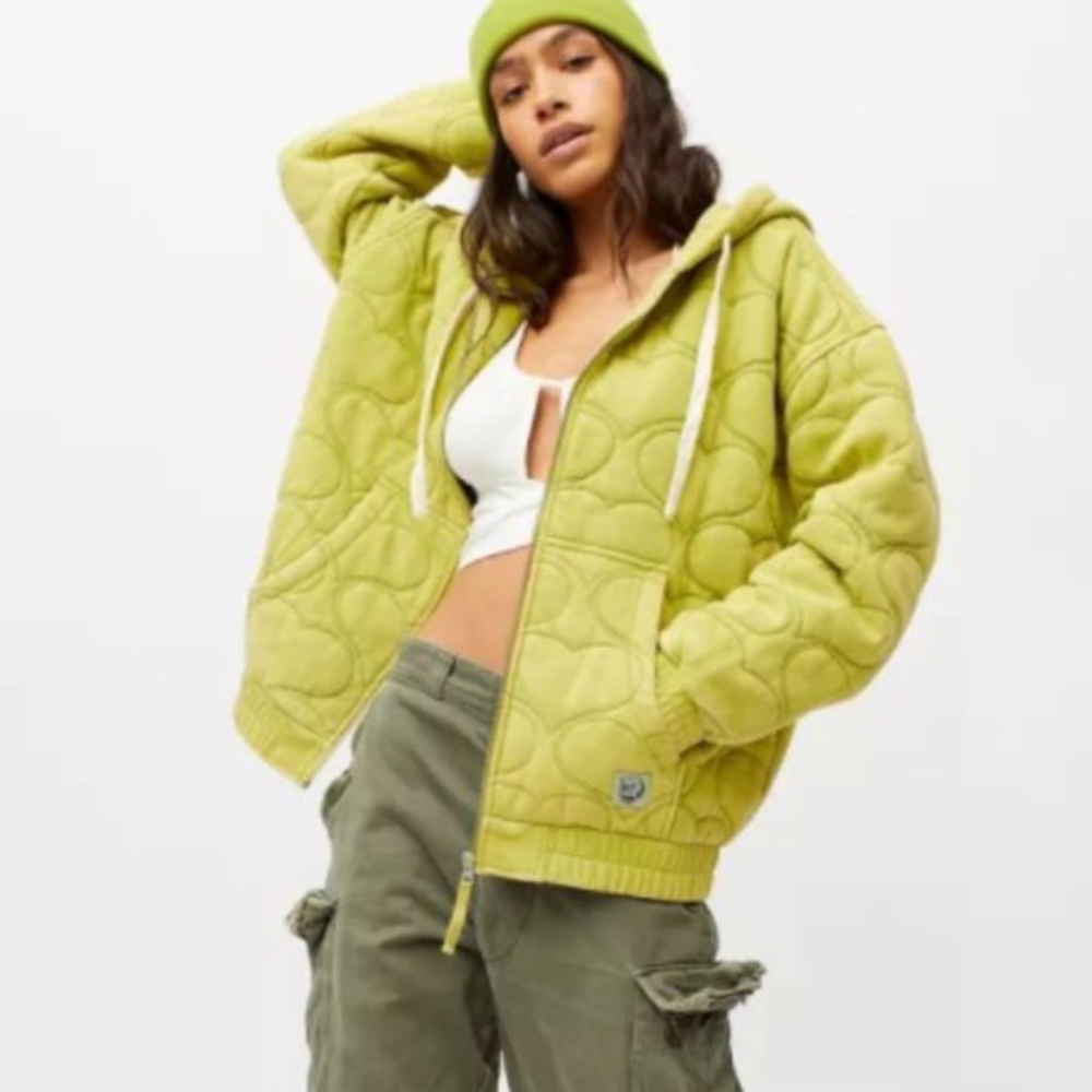 BDG Embroidered Zip Hoodie Sweatshirt